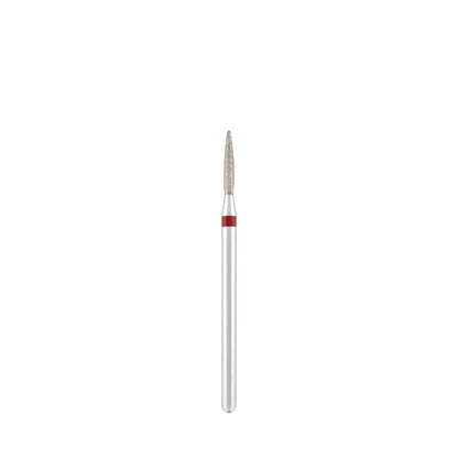 Dettaglio di Diamond bit "flame" safe red, L- 8,0 mm., Ø1,8 mm.