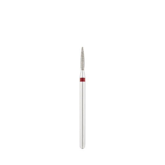 Diamond bit "flame" safe red, L- 8,0 mm., Ø1,8 mm.
