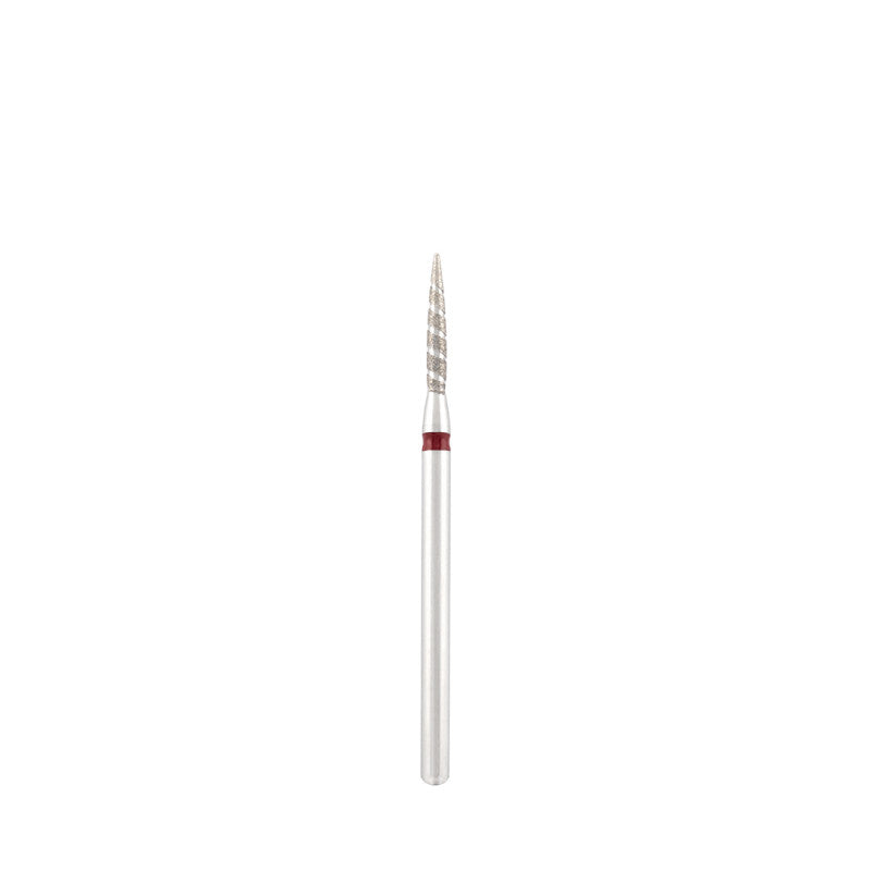 Dettaglio di Diamond bit "tornado" red, L- 10,0 mm., Ø1,8 mm.