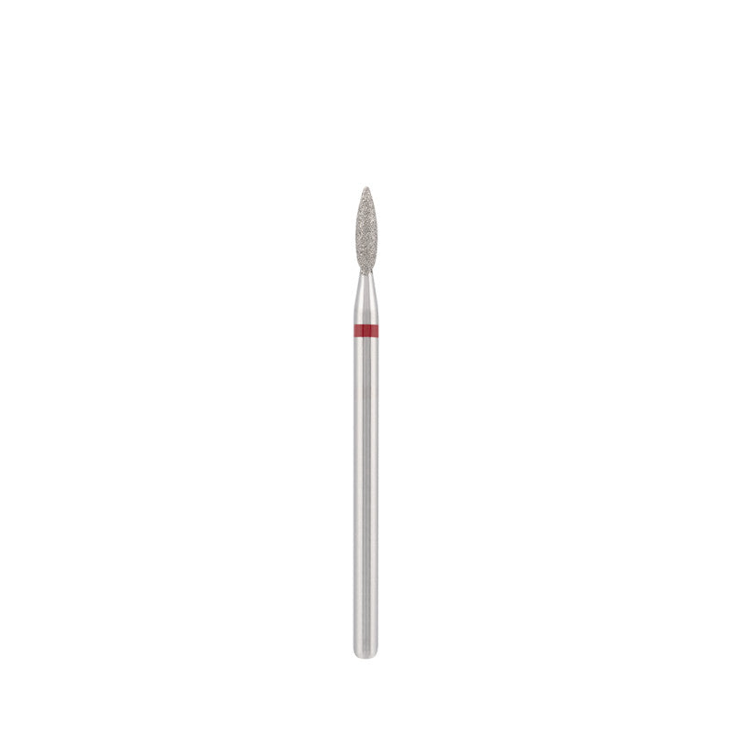 Dettaglio di Diamond bit "flame" safe red, L- 8,0 mm., Ø2,1 mm.