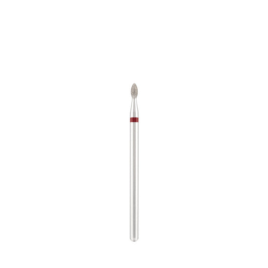 Diamond bit "drop" red, L- 5,0 mm., Ø2,1 mm.