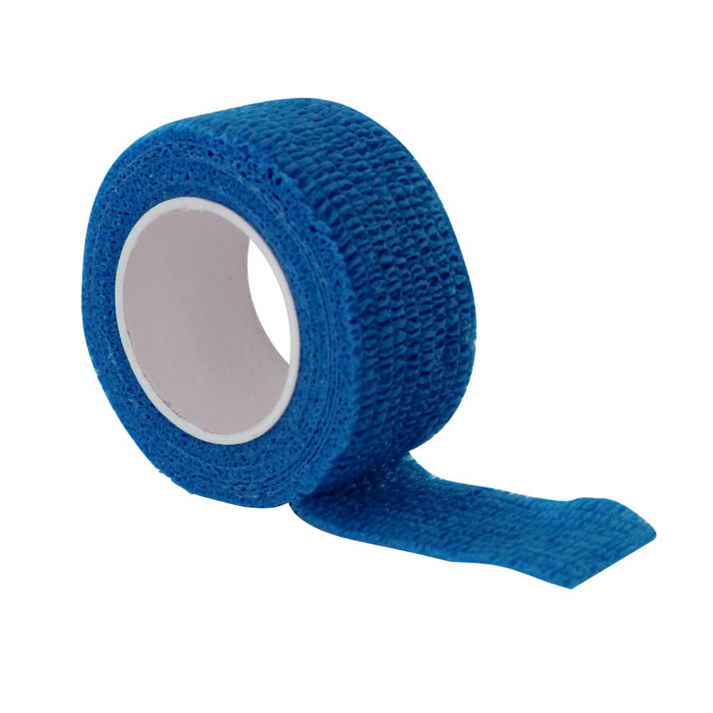 Benda elastica coesiva autoadesiva blu 2,5 cm x 4,5 m n. 3