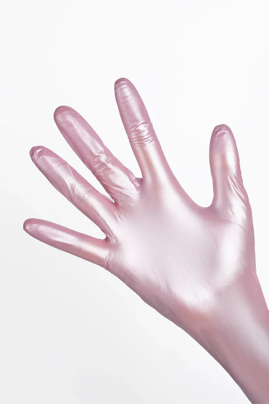 Beauty Lux Guanti perlati rosa M