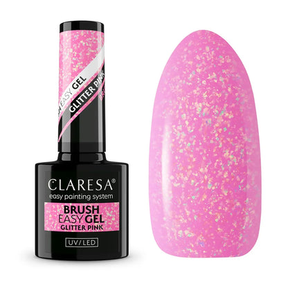 Claresa Brush Easy Gel Glitter Pink 5g - Lady&Oscar