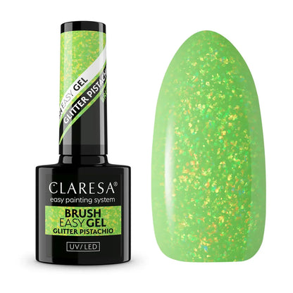 Claresa Brush Easy Gel Glitter Pistachio 5g - Lady&Oscar