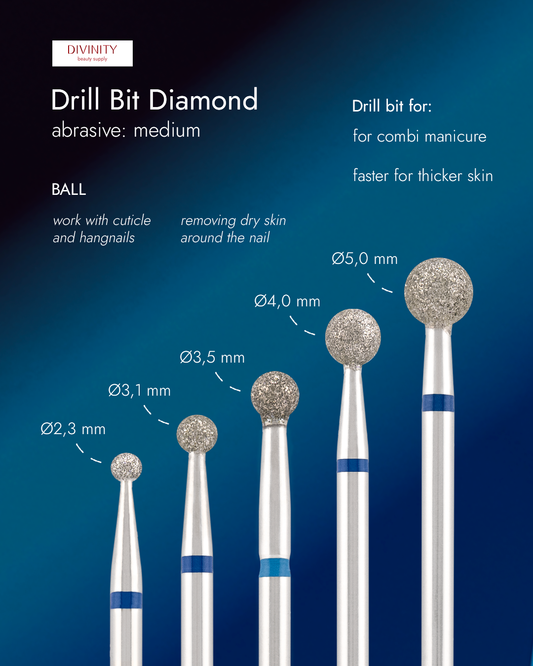 Diamond bit "ball" blue, Ø4,0 mm.