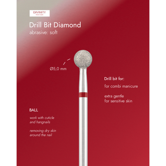 Diamond bit "ball" red, Ø4,0 mm.