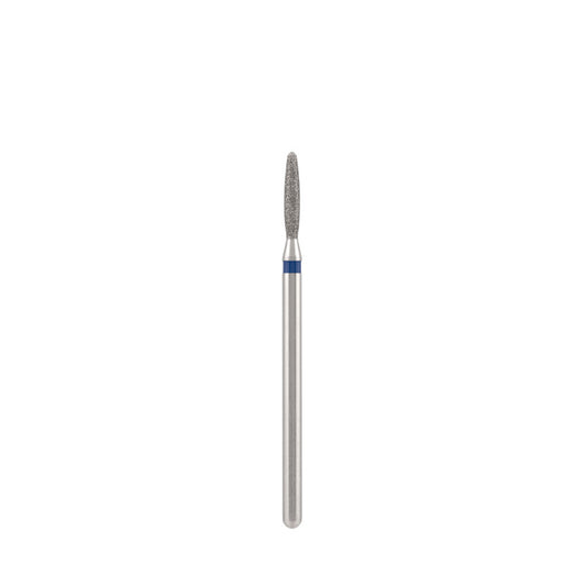 Diamond bit "flame" extra safe, blue, L- 10,0 mm., Ø2,1 mm. NEW