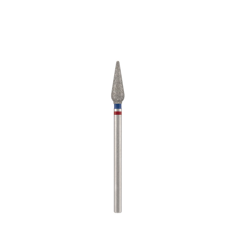 Diamond bit "double-drop" sharp red-blue, L- 12,0 mm., Ø4,0 mm. NEW
