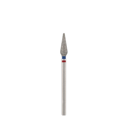 Diamond bit "double-drop" sharp red-blue, L- 12,0 mm., Ø4,0 mm. NEW