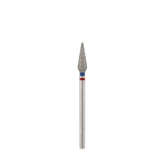 Diamond bit "double-drop" sharp red-blue, L- 12,0 mm., Ø4,0 mm. NEW