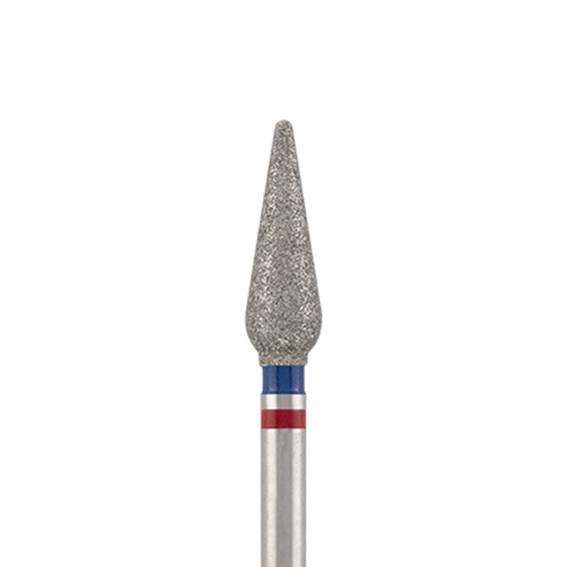Diamond bit "double-drop" sharp red-blue, L- 12,0 mm., Ø4,0 mm. NEW