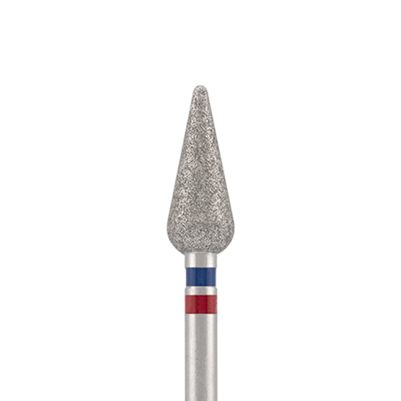 Diamond bit "double-drop" sharp red-blue, L- 12,0 mm., Ø5,0 mm. NEW