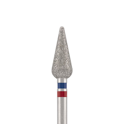 Diamond bit "double-drop" sharp red-blue, L- 12,0 mm., Ø5,0 mm. NEW