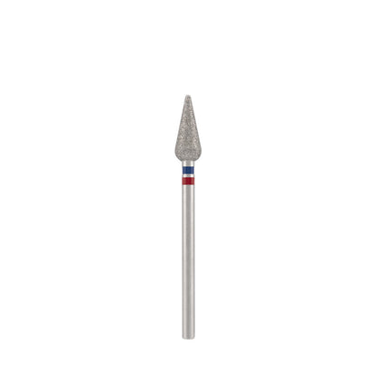 Diamond bit "double-drop" sharp red-blue, L- 12,0 mm., Ø5,0 mm. NEW