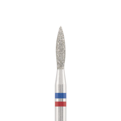 Vista alternativa di Diamond bit "double-flame" blue-red, L- 8,0 mm., Ø2,1 mm.