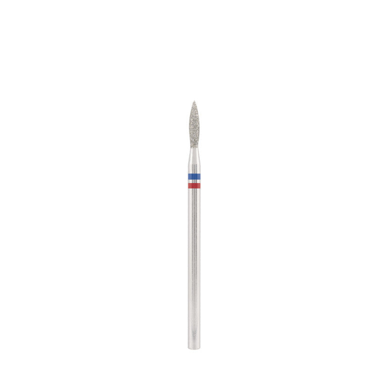 Dettaglio di Diamond bit "double-flame" blue-red, L- 8,0 mm., Ø2,1 mm.