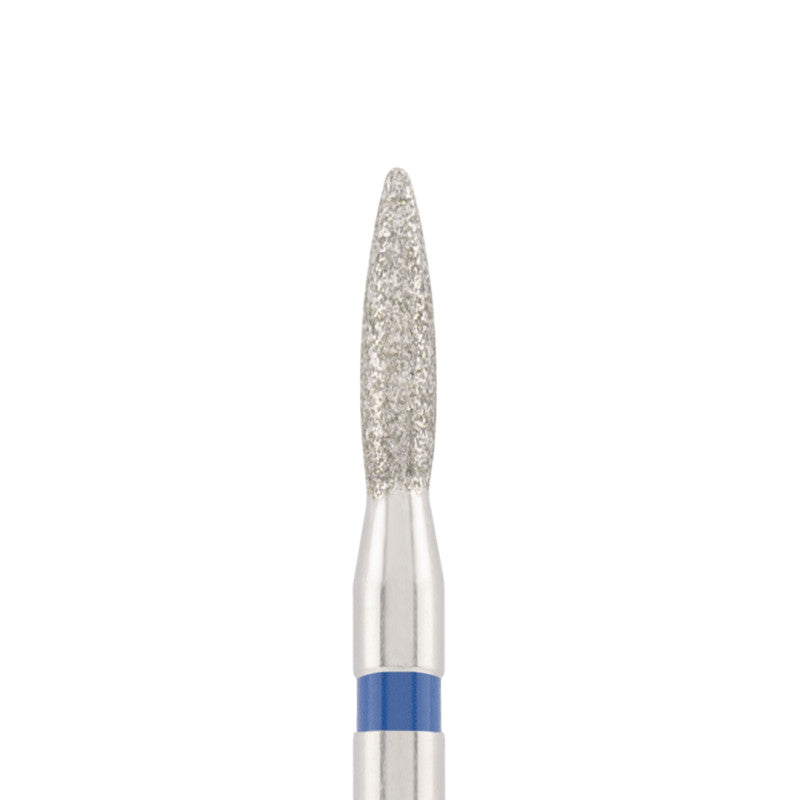 Vista alternativa di Diamond bit "flame" safe blue, L- 8,0 mm., Ø2,1 mm.