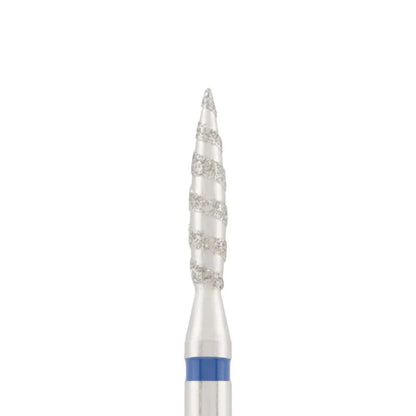 Diamond bit "tornado" blue, L- 10,0 mm., Ø2,1 mm.