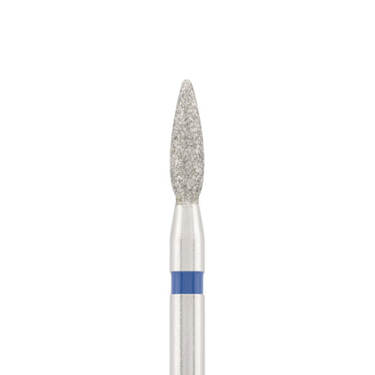 Vista alternativa di Diamond bit "flame" safe blue, L- 8,0 mm., Ø2,3 mm.