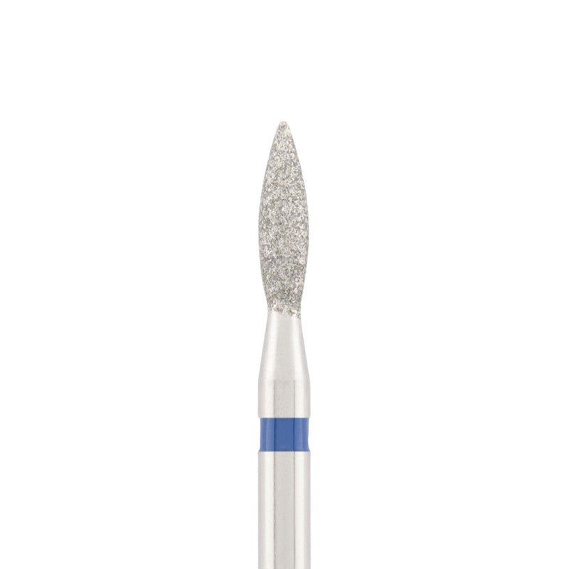 Vista alternativa di Diamond bit "flame" sharp blue, L- 8,0 mm., Ø2,3 mm.
