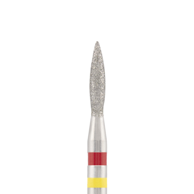Vista alternativa di Diamond bit "double-flame" red-yellow, L- 8,0 mm., Ø1,8 mm.