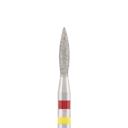Vista alternativa di Diamond bit "double-flame" red-yellow, L- 8,0 mm., Ø1,8 mm.