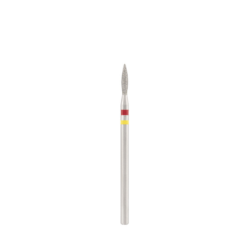 Dettaglio di Diamond bit "double-flame" red-yellow, L- 10,0 mm., Ø1,8 mm.