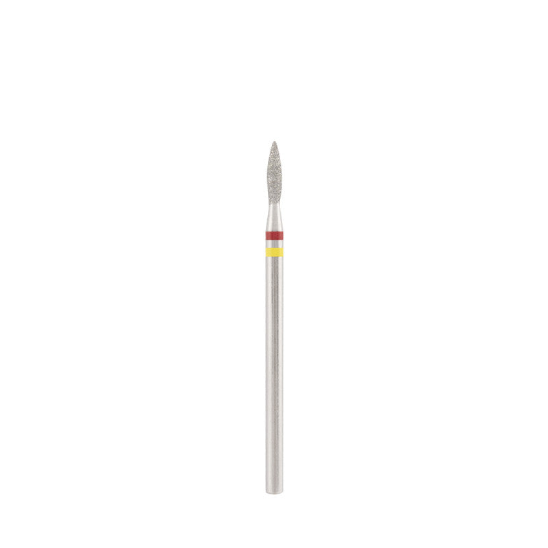 Dettaglio di Diamond bit "double-flame" red-yellow, L- 8,0 mm., Ø2,1 mm.