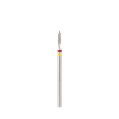 Dettaglio di Diamond bit "double-flame" red-yellow, L- 8,0 mm., Ø2,1 mm.