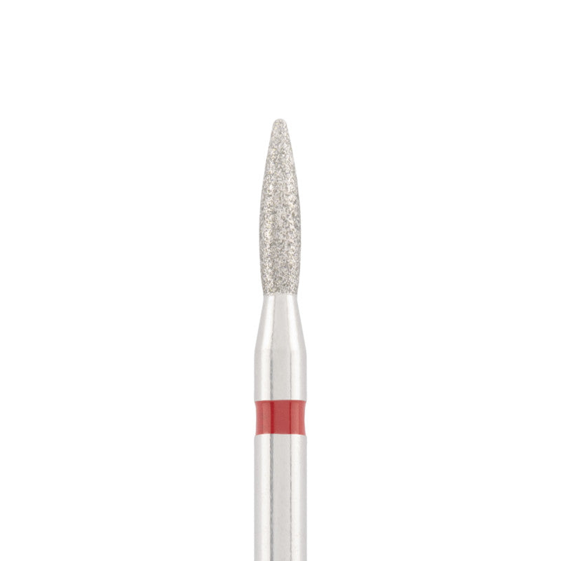 Vista alternativa di Diamond bit "flame" safe red, L- 8,0 mm., Ø1,8 mm.