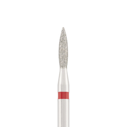 Vista alternativa di Diamond bit "flame" sharp red, L- 8,0 mm., Ø1,8 mm.