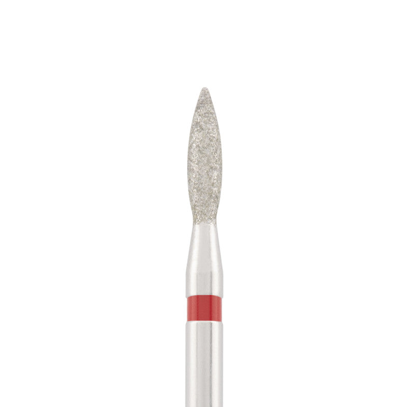 Vista alternativa di Diamond bit "flame" sharp red, L- 8,0 mm., Ø2,1 mm.