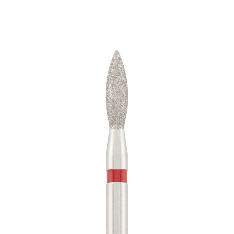 Vista alternativa di Diamond bit "flame" sharp red, L- 8,0 mm., Ø2,3 mm.