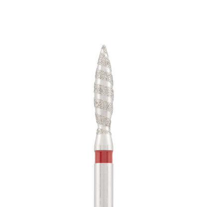 Vista alternativa di Diamond bit "tornado" red, L- 10,0 mm., Ø2,3 mm.