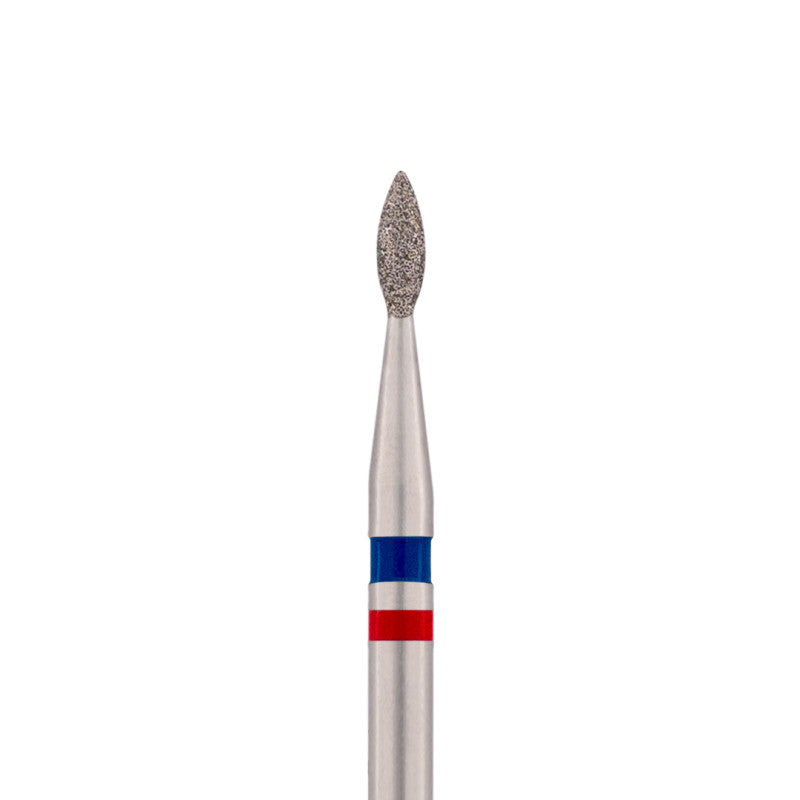 Dettaglio di Diamond bit "drop" blue-red, L- 4,5 mm., Ø1,8 mm. NEW