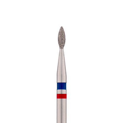 Dettaglio di Diamond bit "drop" blue-red, L- 4,5 mm., Ø1,8 mm. NEW