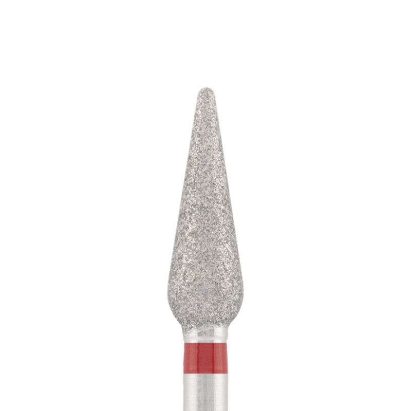 Dettaglio di Diamond bit "sharp drop" red, L- 12,0 mm., Ø4,0 mm.