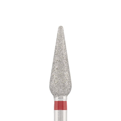 Dettaglio di Diamond bit "sharp drop" red, L- 12,0 mm., Ø4,0 mm.