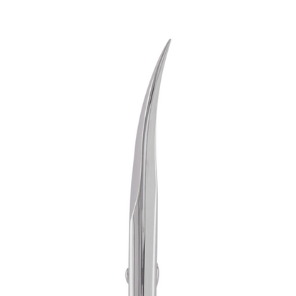 Particolare di Professional scissors for cuticle, mirror polishing, L-99 mm, blades 22 mm.