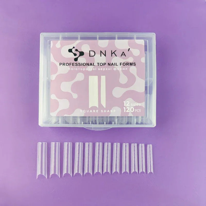 DNKA REUSABLE UPPER NAIL FORMS, SQUARE SHARP 120pz - Lady&Oscar