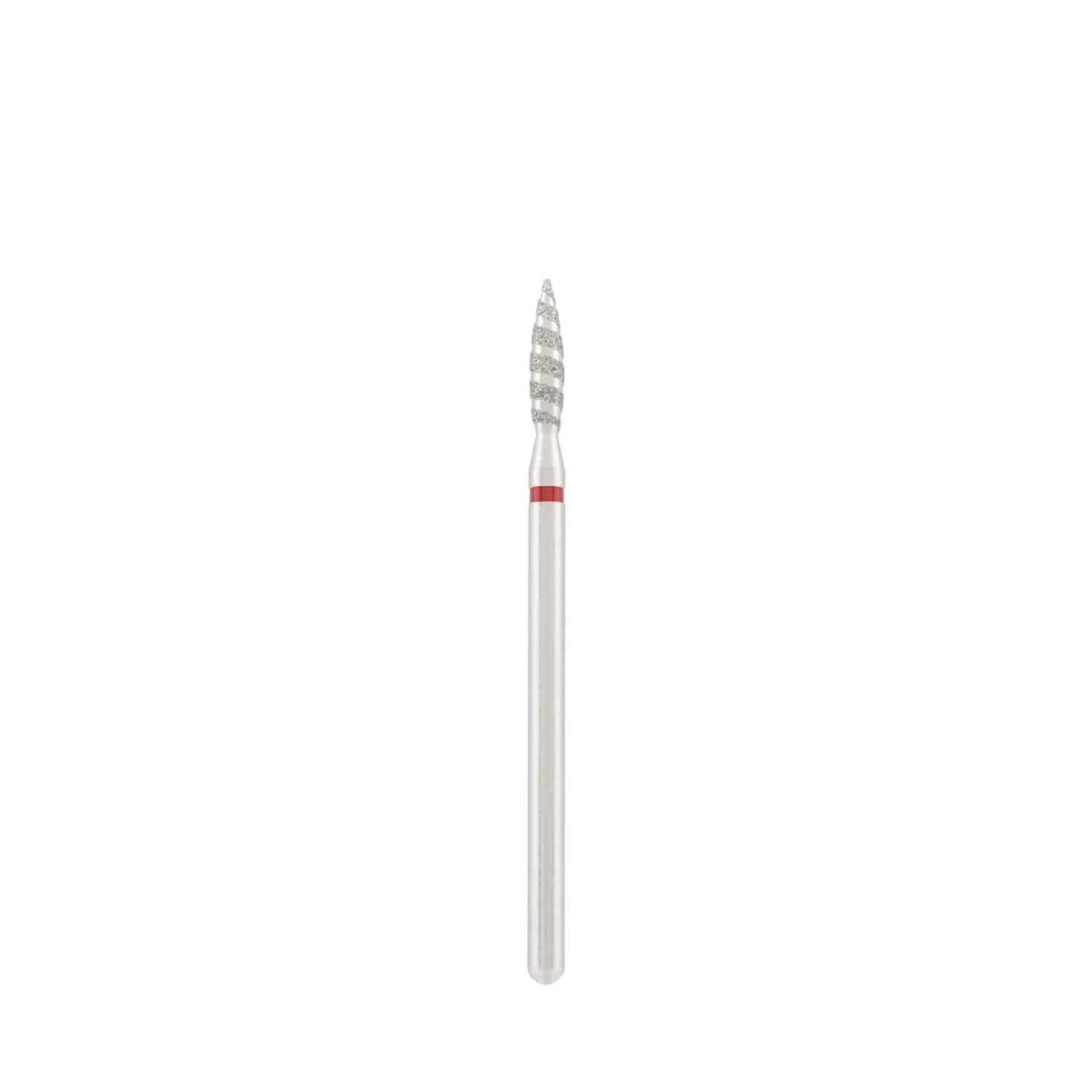 Diamond bit "tornado" red, L- 10,0 mm., Ø2,1 mm.