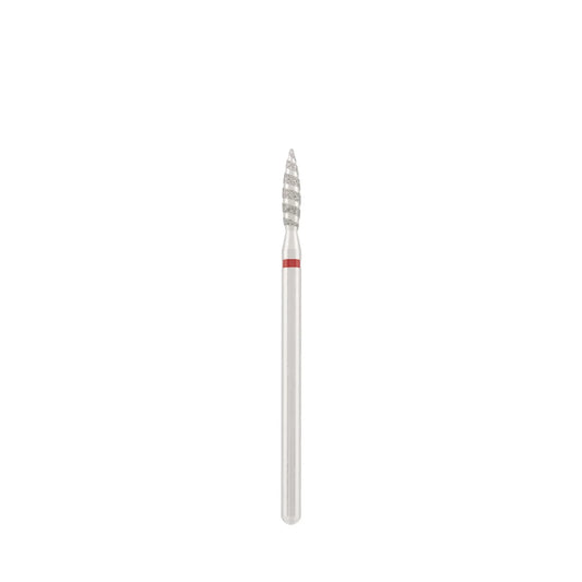 Diamond bit "tornado" red, L- 10,0 mm., Ø2,1 mm.