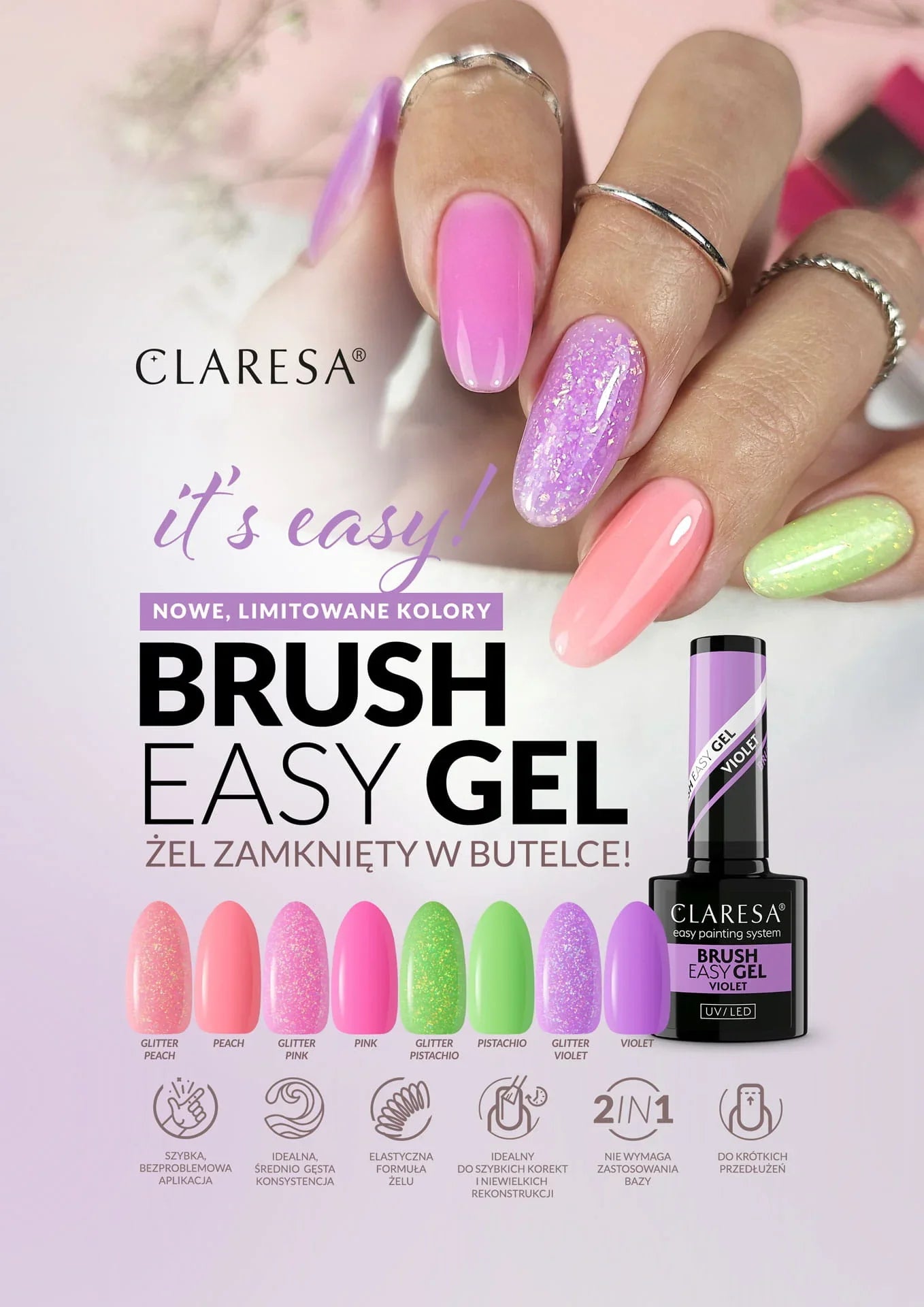 Claresa Brush Easy Gel Pistachio 5g - Lady&Oscar