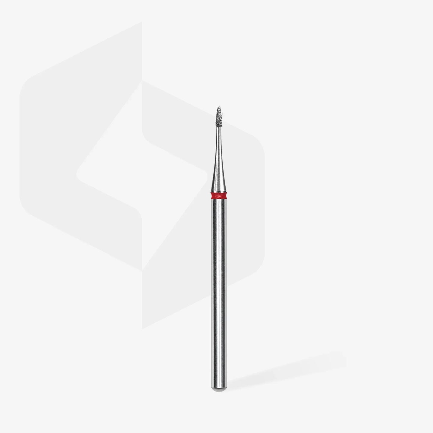 STALEKS Diamond nail drill bit flame mini red EXPERT head diameter 1 mm / working part 3 mm - Lady&Oscar