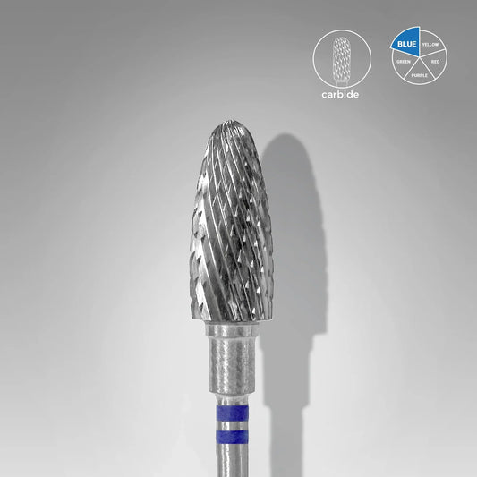 STALEKS Punta Carbide Conica per utenti mancini, blu, diametro 6 mm - lunghezza punta 14 mm - Lady&Oscar