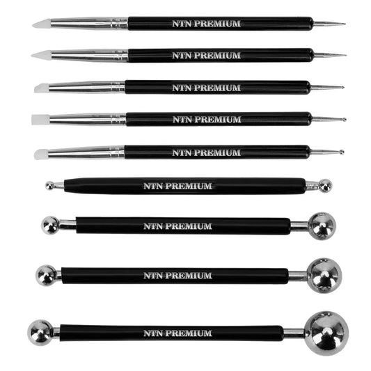 GNB Nail art tools black (9 pcs) NTN Premium