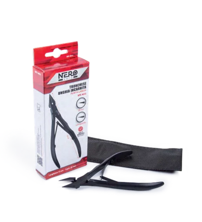 NERO.ZERO Tronchese pelle inox, rivestimento in PTFE, sovrapposto, doppia molla 11cm taglio 3mm