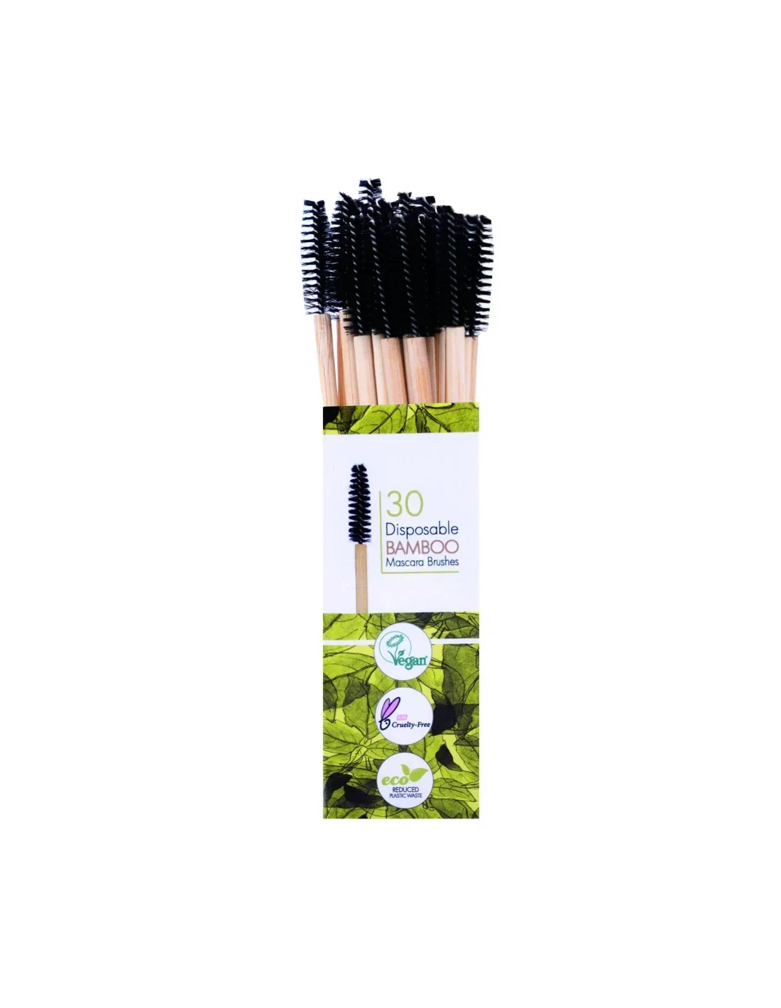 KALENTIN Scovolo Vegano in bamboo per ciglia e sopracciglia 30pz - Lady&Oscar