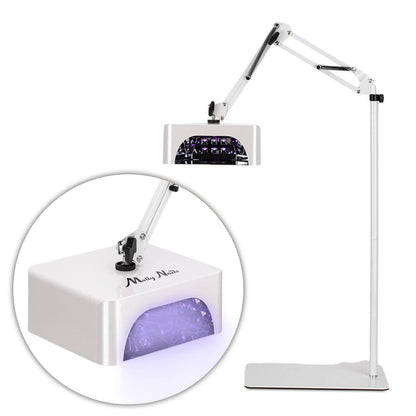 Lampada a specchio UV/LED Molly Nails 36W per pedicure con treppiede, bianca V10BAT